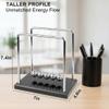 Sealive Newton's Cradle with Solid Wood Base (1.75lbs / 794g Heavy Duty) - Large Steel Balance Balls for Office Desk Decor - Sturdy Stress Relief Physics Gadget, with Tangle-Free DIY Assembly Design view 3