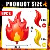 18 Pcs Fire Truck Birthday Party Supplies 32 Inch Fire Balloons Aluminum Firefighter Birthday Decorations 24 Inch Flame Fireman Theme Kids' Party Balloons for Campfire Hunting Decor view 2