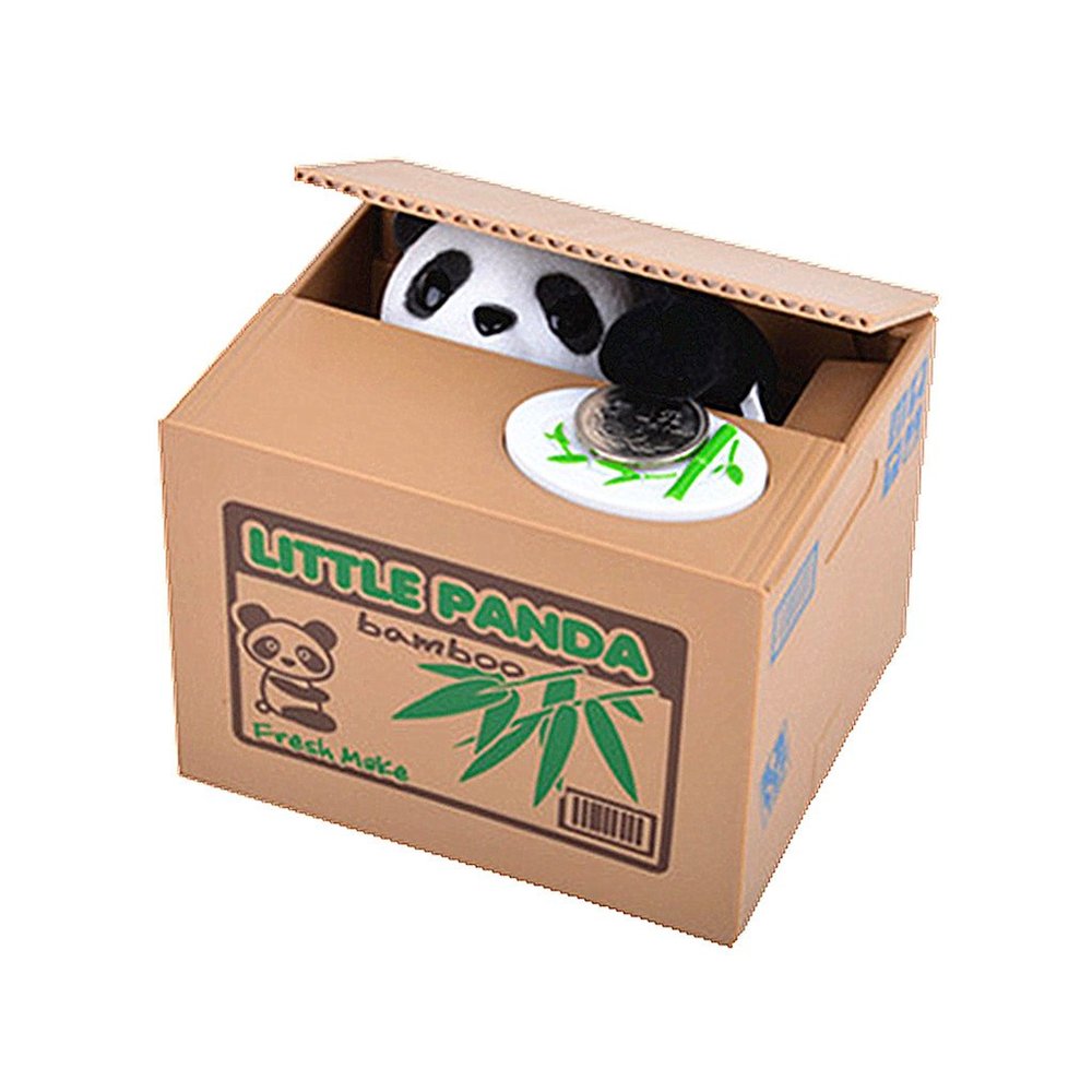ALIMITOPIA Saving Money Box,Vocal Mischief Stealing Coin Piggy Bank Coin Storage Pot(Cartoon Panda)