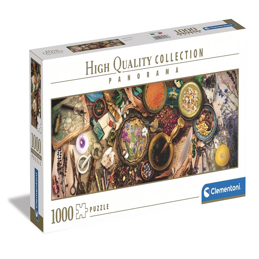 Clementoni 39748 Collection Panorama Herbalist Desk 1000 Pieces, Jigsaw Puzzle for Adults-Made in Italy, Multi-Coloured
