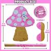 APINATA4U Tall Mushroom Pinata Kit (17.5x13.4x3.5 Inch) - Bubble Gum Pink & White Delight for Mushroom Themed Birthday Party - Stick And Mask Included - Perfect Decoration & Photo Prop Fun! view 2