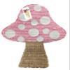 APINATA4U Tall Mushroom Pinata Kit (17.5x13.4x3.5 Inch) - Bubble Gum Pink & White Delight for Mushroom Themed Birthday Party - Stick And Mask Included - Perfect Decoration & Photo Prop Fun! view 3