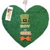 Green Heart Pinata St Patricks Day Gender Reveal St Patricks Day Party Little Lad or Little Lass Lucky Shamrock St Pats Day Boy or Girl view 1