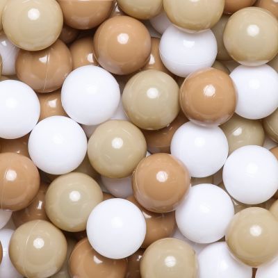 Realhaha Ball Pit Balls 100 Play Balls Plastic Balls for Baby Girls Toddlers Kids Play Tent Pool Playhouse Playpen Party Decoration, Khaki