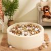 Realhaha Ball Pit Balls 100 Play Balls Plastic Balls for Baby Girls Toddlers Kids Play Tent Pool Playhouse Playpen Party Decoration, Khaki view 2