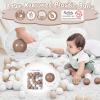 Realhaha Ball Pit Balls 100 Play Balls Plastic Balls for Baby Girls Toddlers Kids Play Tent Pool Playhouse Playpen Party Decoration, Khaki view 4