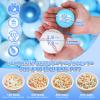 GOGOSO Ball Pits Balls Toddlers 50 100 200 500 Plastics Shape Ball Non-Phthalate Non-BPA Non-Toxic 2.2-Inch Crush Proof Play Balls,Pealr Blue & Blue & Pearl White,100 Balls view 2