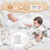 Realhaha Ball Pit Balls 100 Play Balls Plastic Balls for Baby Girls Toddlers Kids Play Tent Pool Playhouse Playpen Party Decoration, Beige view 3