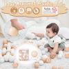 Realhaha Ball Pit Balls 100 Play Balls Plastic Balls for Baby Girls Toddlers Kids Play Tent Pool Playhouse Playpen Party Decoration, Pearl Brown view 2