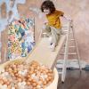 Realhaha Ball Pit Balls 100 Play Balls Plastic Balls for Baby Girls Toddlers Kids Play Tent Pool Playhouse Playpen Party Decoration, Pearl Brown view 4