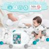 Realhaha Ball Pit Balls 100 Play Balls Plastic Balls for Baby Girls Toddlers Kids Play Tent Pool Playhouse Playpen Party Decoration, Dark Green Gray White view 2