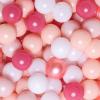 GOGOSO Ball Pits Balls Toddlers 50 100 200 500 Plastics Shape Ball Non-Phthalate Non-BPA Non-Toxic 2.2-Inch Crush Proof Play Balls, Pearl Red+3 Different Pink+White,100pcs view 1
