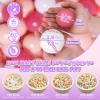 GOGOSO Ball Pits Balls Toddlers 50 100 200 500 Plastics Shape Ball Non-Phthalate Non-BPA Non-Toxic 2.2-Inch Crush Proof Play Balls, Pearl Red+3 Different Pink+White,100pcs view 2