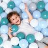 GOGOSO Ball Pits Balls Toddlers 50 100 200 500 Plastics Shape Ball Non-Phthalate Non-BPA Non-Toxic 2.2-Inch Crush Proof Play Balls, Green+Blue+Gray+White, 100 Balls view 4