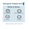 Banquet Tables Pro Black 10 Pack Case 60 Inch 5 Ft Round Tight Fit Stretch Spandex Tablecover for Weddings, Banquets, Parties view 4