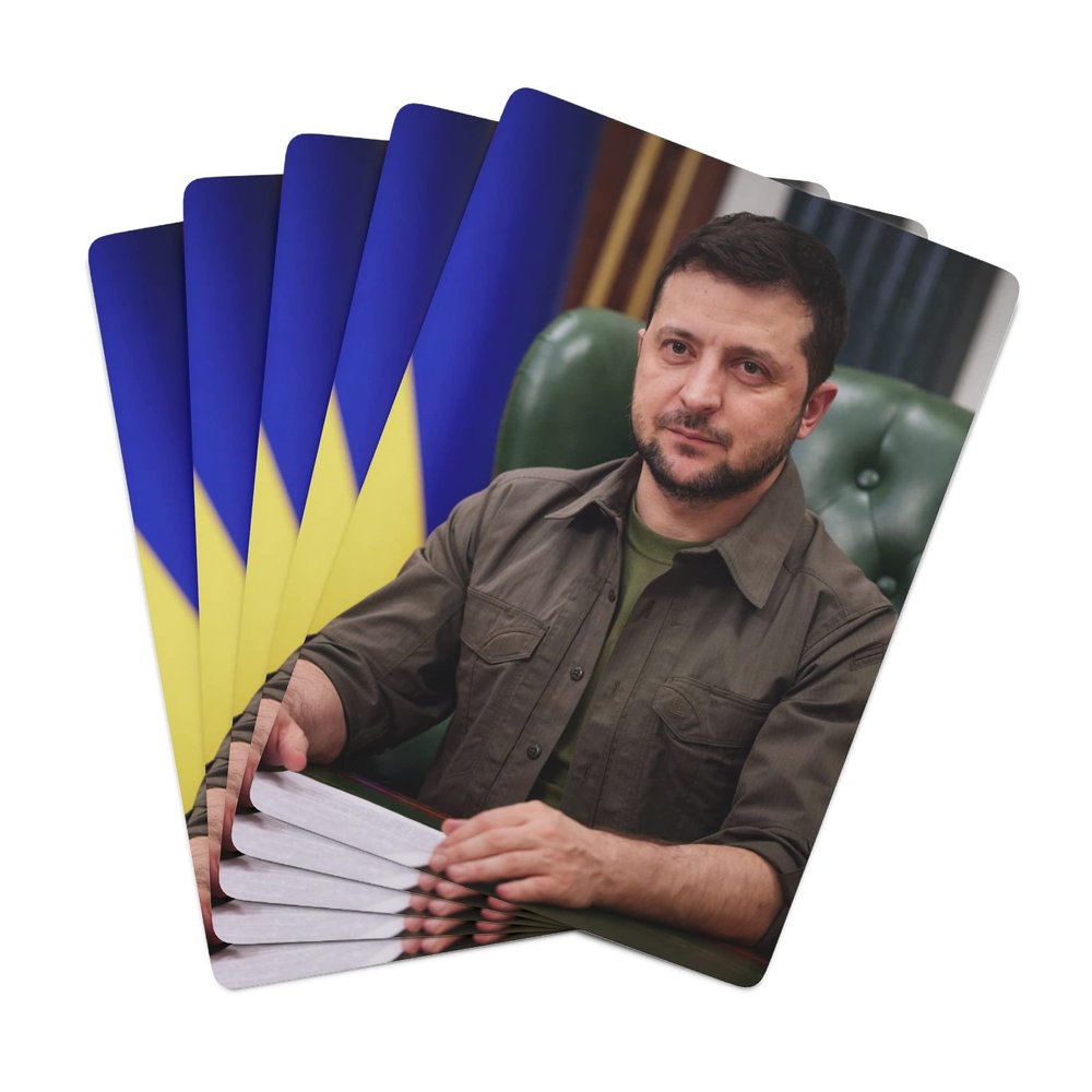 Brian Bula Volodymyr Zelensky Ukraine Playing Cards Unique Poker Cards Featuring Ukraine President Volodymyr Zelensky