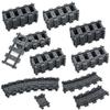Etarnfly 60PCS City Train Tracks, Straight and Flexible Train Tracks Accessories - Railroad Building Toy Compatible with Major Brand view 1