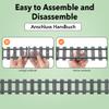 Etarnfly 60PCS City Train Tracks, Straight and Flexible Train Tracks Accessories - Railroad Building Toy Compatible with Major Brand view 3
