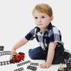 Etarnfly 60PCS City Train Tracks, Straight and Flexible Train Tracks Accessories - Railroad Building Toy Compatible with Major Brand view 4