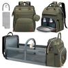 DERJUNSTAR Diaper Bag Backpack, Large Baby Bag with Changing Pad, Thick Padded Back & Straps, Laptop Compartment, Waterproof Travel Backpack with USB Port, Multi-Function for Mom & Dad, Army Green view 1