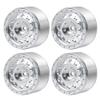 MORLORDY RC Aluminum Alloy 1.0 Beadlock Wheels Rims 4PCS Metal Wheel Hub Set for 1/24 RC Crawler Car SCX24 Wheels Upgrades Accessories - Silver view 1