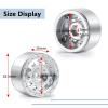 MORLORDY RC Aluminum Alloy 1.0 Beadlock Wheels Rims 4PCS Metal Wheel Hub Set for 1/24 RC Crawler Car SCX24 Wheels Upgrades Accessories - Silver view 3