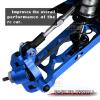 RCMYou Upgrades Part for 1/10 Lasernut U4/Tenacity TT Pro/Tenacity DB Pro,Aluminum Steering Blocks Caster Blocks Rear C-Hubs Stub Axle Carriers Hops Up,Navy Blue view 4