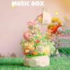 FULHOLPE Street View Flower Music Box Bricks Model Set, 575Pcs DIY Building Block Assembly Mini Particle Construction Building Kit - Compatible with Major Brands view 2