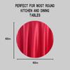 JunJiale Round Tablecloth100% Polyester Tablecloths Solid colorTablecloths for Wedding/Party/Hotel-Large red360cm view 4