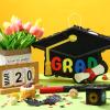 Threan 2026 Kindergarten Graduation Piata Decoration Graduation Cap Piata with Blindfold Bat Filler Party Favor for School Congratulation Supply 16.2x10.5x3.2 view 2