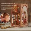 Cutefun Book Nook Kit,3D Wooden Puzzle Bookends,Miniature house kit with dust cover,Bookends Kit with LED Lights,DIY Dollhouse Bookend Tiny House for Adults,Birthday Easter Home Decor for Teens Adults view 4