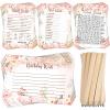Fumete 100 Pcs Who Knows The Birthday Girl Best Cards with 20 Pre Pointed Pencils Set for 20 Guests, Girls Birthday Night Game Ideas, Girls Her Sleepover Party Supplies, 4 Activities(Rose) view 1