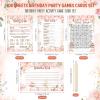 Fumete 100 Pcs Who Knows The Birthday Girl Best Cards with 20 Pre Pointed Pencils Set for 20 Guests, Girls Birthday Night Game Ideas, Girls Her Sleepover Party Supplies, 4 Activities(Rose) view 2