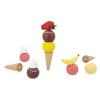 Janod Serve and Scoop Ice Cream Gelato Stand - 15 Piece Wood Magnetic Play Food Set - Includes Ice Cream, Magnetic Scoop, and Toppings- Pretend Play Set - Ages 3-5 Years - J06558 view 2