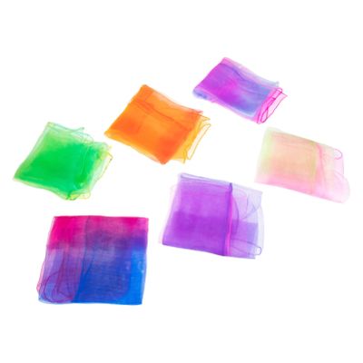 BESPORTBLE Colorful Scarf Set 6pcs Boys and Girls Scarves Stage Performance Square Dance Props Easy Storage Random