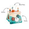 Janod Dino - Dinosaur Shape Sorter Wood Multi-Activity Volcano - 5 Activities in One - Ages 12 Months- 3 Years - J05827 view 3