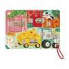 Janod Farm Padlocks Board - Latching and Locking Puzzle - Ages 3-6 - J07119 view 1