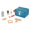 Janod Childrens Barber Case-7 Wood Accessories + Bag-Pretend Play Imagination-Enhancing-Wooden Toy-3 Years +, J06552, Blue view 1