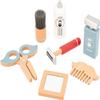 Janod Childrens Barber Case-7 Wood Accessories + Bag-Pretend Play Imagination-Enhancing-Wooden Toy-3 Years +, J06552, Blue view 3