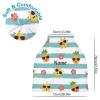 Personalized Pineapple Baby Car Seat Covers for Boys Girls, Custom Name Carseat Canopy, Multiuse Nursing Breastfeeding Scarf, Gift for Newborn Boys Girls, Infant Stroller Cover view 4