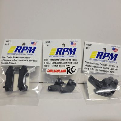 RPM 80382 80372 80712 Includes CHICAGOLAND RC Sticker T R A X X A S Slash Rustler Stampede 2WD Bearing Carriers Caster Blocks Knuckles