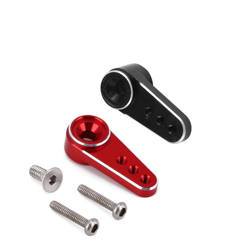 Btspepejoy 15T Servo Horn Arms Metal Aluminum Arm RC Servo Horns Toy Car Accessories for Emax ES08MA 1/24 RC Servo Steering Servo Mount Arm for Axial SCX24 Upgrade Parts Toy Car Accessories (2 Pack)