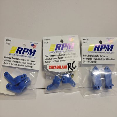 RPM 80715 80375 80385 Includes CHICAGOLAND RC Sticker Slash Rustler Stampede 2WD Bearing Carriers Caster Blocks