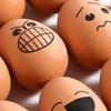 24 Pieces Realistic Bouncing Easter Eggs with Emoticon Faces | Bouncy Rubber Toy Food Pretend Eggs Playset | Fake Eggs Funny Prank Toys Party Favors Goodie Bag Fillers Or School Rewards view 2
