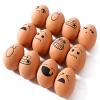 24 Pieces Realistic Bouncing Easter Eggs with Emoticon Faces | Bouncy Rubber Toy Food Pretend Eggs Playset | Fake Eggs Funny Prank Toys Party Favors Goodie Bag Fillers Or School Rewards view 3