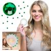 blinger Shimmer Crystal Refill Pack  as seen on Shark Tank | 5 Discs  75 Precision-Cut Glass Crystals | Hair-Safe Accessories | Styling Tool Not Included| Emerald 4 mm view 1