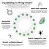 blinger Shimmer Crystal Refill Pack  as seen on Shark Tank | 5 Discs  75 Precision-Cut Glass Crystals | Hair-Safe Accessories | Styling Tool Not Included| Emerald 4 mm view 3