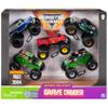 Monster Jam Grave Digger Monster Truck 5pc Value Pack: 1:64 Scale Retro Die-Cast Gift Set with Iconic Models (1982-2005) Chrome Rims and BKT Tires - Authentic Collectible for Fans & Birthday Parties view 1