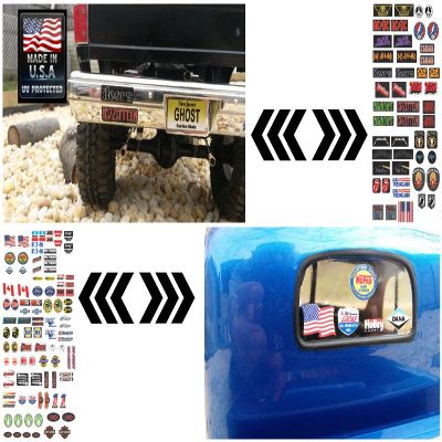 Bumper/Window Decals - RC Scale cralwer Accessory - Choose from 2 Sets - Made for: Axial SCX10 II III RC4WD Redcat Gen8 TRX4 Vanquish VS4-10 Stickers (98pc Varitey Pack)