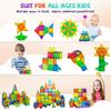 cossy 120Pcs Magnetic Tiles Magnetic 3D Building Blocks Set Educational Construction Toys for 3 4 5 6 7 8 Year Old Boy and Girl with Stronger Magnets, Educational Toys, Recreational, Conventional view 3